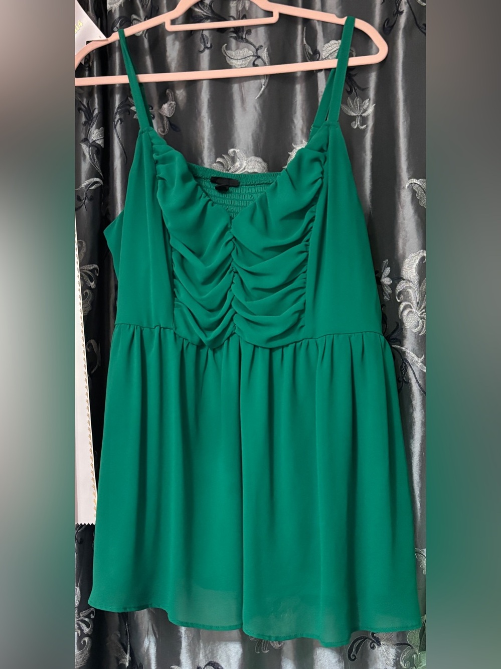 torrid Green Smocked V-Neck Camisole